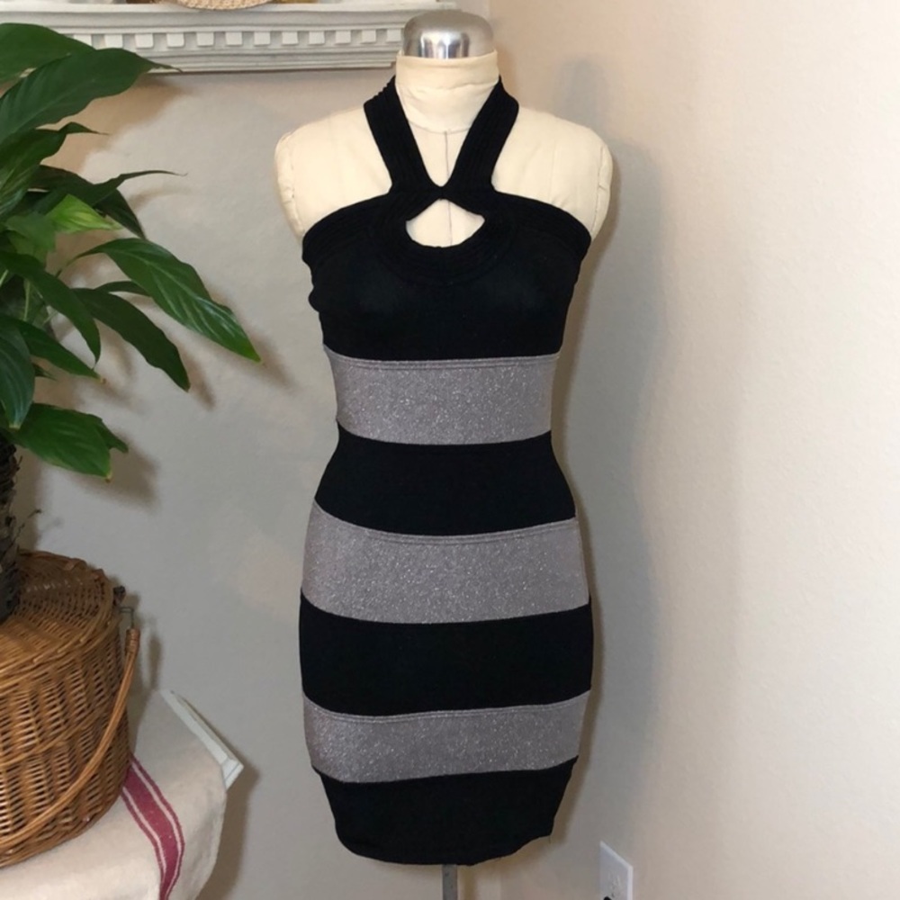 Bebe Sparkle Bodycon Mini Dress